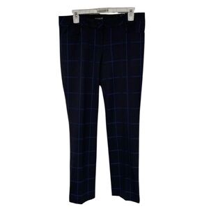 NEW! EXPRESS Women’s Columnist Blue Check Print Slim Fit Ankle Pants – Size 8R